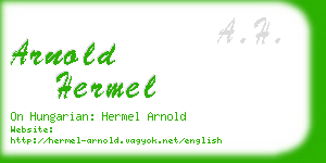 arnold hermel business card